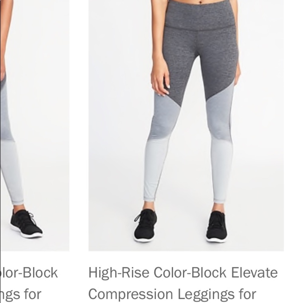 woman’s color block high waisted leggings